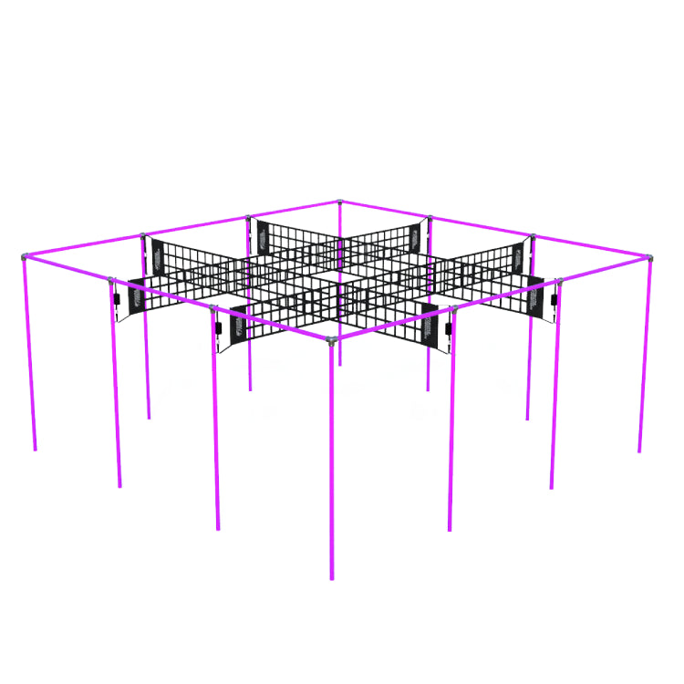 Permanent 9 Square Castle Squares in purple