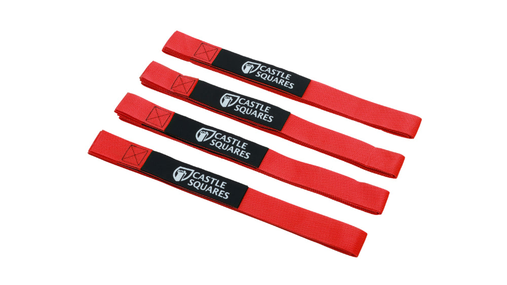 Red 9 Square Castle Squares Straps