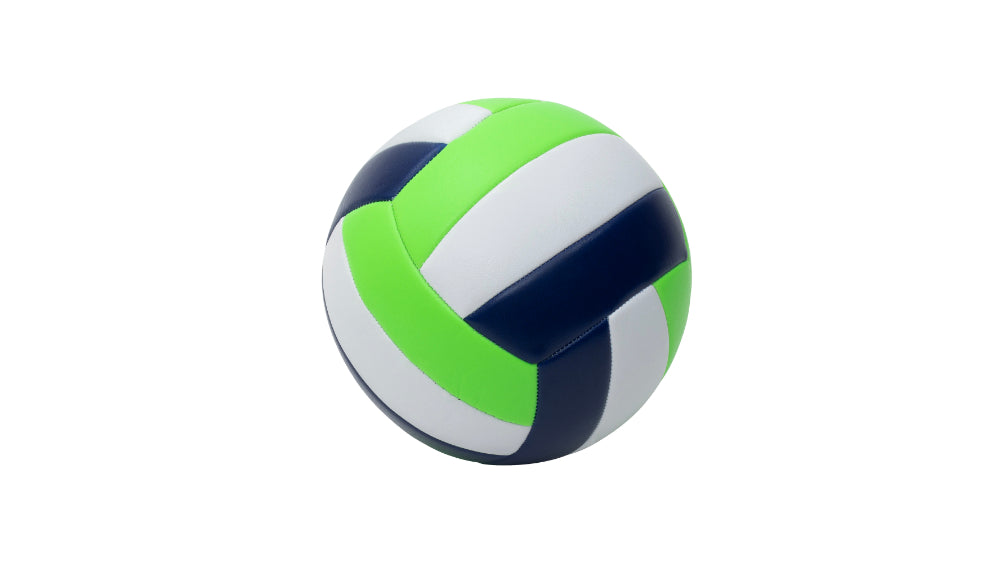 Blue, white, green castle sports colors volleyball